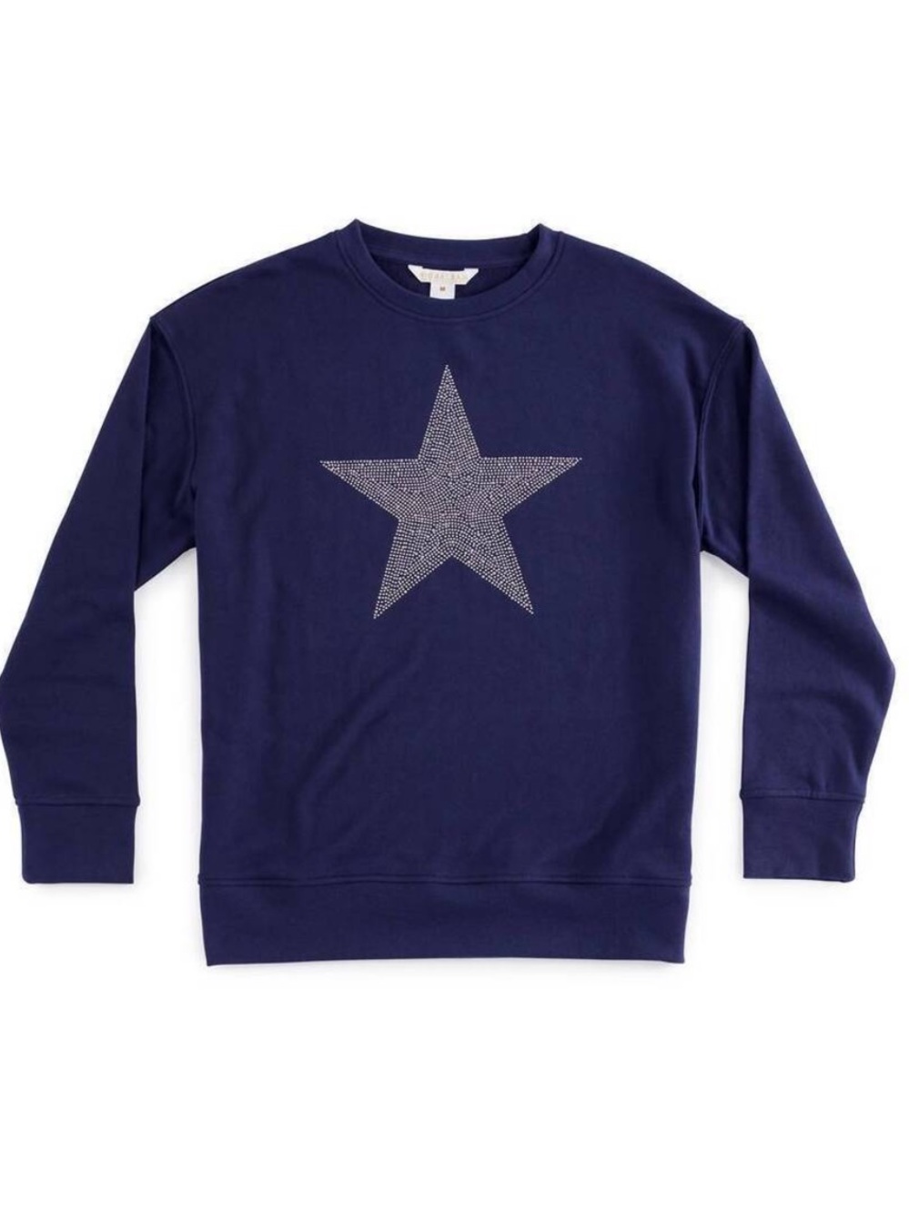SHIRALEAH Star Womans Large sweatshirt in Navy Blue NWT Sealed